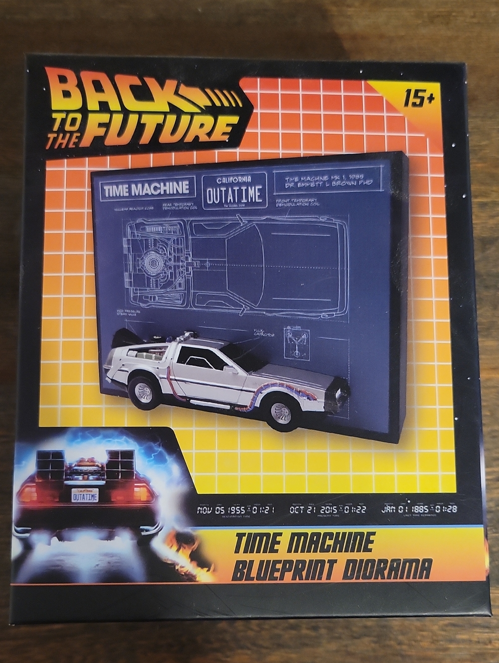 Loot Crate Back to the Future Time Machine Blueprint Diorama - White